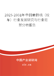 2025-2031年中國卷揚機（絞車）行業(yè)發(fā)展研究與行業(yè)前景分析報告