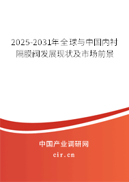 2025-2031年全球與中國內(nèi)襯隔膜閥發(fā)展現(xiàn)狀及市場前景 2025-2031年全球與中國內(nèi)襯隔膜閥發(fā)展現(xiàn)狀及市場前景