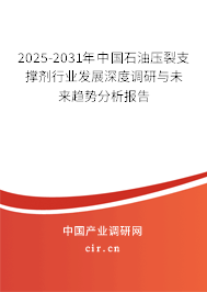 2025-2031年中國石油壓裂支撐劑行業(yè)發(fā)展深度調研與未來趨勢分析報告