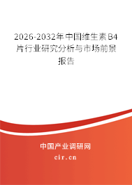 2026-2032年中國(guó)維生素B4片行業(yè)研究分析與市場(chǎng)前景報(bào)告