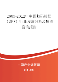 2009-2012年中國數(shù)碼相框（DPF）行業(yè)發(fā)展分析及投資咨詢報(bào)告