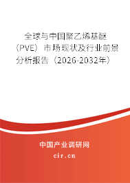 全球與中國聚乙烯基醚(PVE)市場現狀及行業(yè)前景分析報告(2026-2032年) 全球與中國聚乙烯基醚(PVE)市場現狀及行業(yè)前景分析報告(2026-2032年)