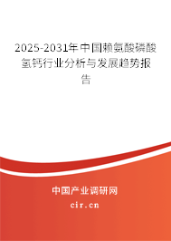 2025-2031年中國賴氨酸磷酸氫鈣行業(yè)分析與發(fā)展趨勢報告 2025-2031年中國賴氨酸磷酸氫鈣行業(yè)分析與發(fā)展趨勢報告