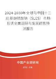 2024-2030年全球與中國十二烷基醚硫酸鈉(SLES)市場現(xiàn)狀全面調(diào)研與發(fā)展趨勢預(yù)測報告 2024-2030年全球與中國十二烷基醚硫酸鈉(SLES)市場現(xiàn)狀全面調(diào)研與發(fā)展趨勢預(yù)測報告