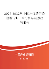 2026-2032年中國水體鉻污染治理行業(yè)市場分析與前景趨勢報告 2026-2032年中國水體鉻污染治理行業(yè)市場分析與前景趨勢報告