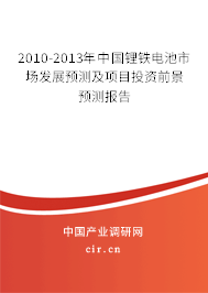 2010-2013年中國鋰鐵電池市場發(fā)展預(yù)測及項目投資前景預(yù)測報告 2010-2013年中國鋰鐵電池市場發(fā)展預(yù)測及項目投資前景預(yù)測報告