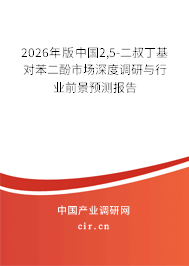 2026年版中國2,5-二叔丁基對苯二酚市場深度調研與行業(yè)前景預測報告