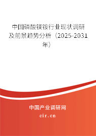 中國磷酸鎂銨行業(yè)現(xiàn)狀調(diào)研及前景趨勢分析（2025-2031年）