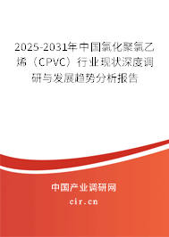2025-2031年中國氯化聚氯乙烯（CPVC）行業(yè)現(xiàn)狀深度調(diào)研與發(fā)展趨勢分析報告
