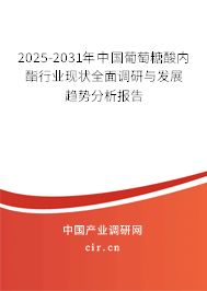 2025-2031年中國葡萄糖酸內酯行業(yè)現狀全面調研與發(fā)展趨勢分析報告
