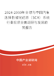 2024-2030年全球與中國汽車選擇性催化還原（SCR）系統(tǒng)行業(yè)現(xiàn)狀全面調(diào)研與發(fā)展趨勢報告