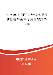 2025年中國(guó)污水處理市場(chǎng)現(xiàn)狀調(diào)查與未來(lái)發(fā)展前景趨勢(shì)報(bào)告