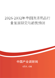 2026-2032年中國(guó)洗滌用品行業(yè)發(fā)展研究與趨勢(shì)預(yù)測(cè)