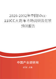 2026-2032年中國(guó)50cc-110CC大跑車(chē)市場(chǎng)調(diào)研及前景預(yù)測(cè)報(bào)告