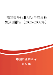 福建美瞳行業(yè)現(xiàn)狀與前景趨勢預(yù)測報告（2026-2032年）