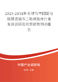 2025-2031年全球與中國富馬酸替諾福韋二吡呋酯片行業(yè)發(fā)展調研及前景趨勢預測報告 2025-2031年全球與中國富馬酸替諾福韋二吡呋酯片行業(yè)發(fā)展調研及前景趨勢預測報告