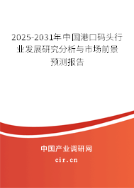 2025-2031年中國(guó)港口碼頭行業(yè)發(fā)展研究分析與市場(chǎng)前景預(yù)測(cè)報(bào)告
