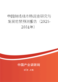 中國刻線機市場調(diào)查研究與發(fā)展前景預(yù)測報告（2025-2031年）