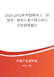 2026-2032年中國(guó)老年人（銀發(fā)族）服務(wù)行業(yè)市場(chǎng)分析與前景趨勢(shì)報(bào)告