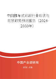 中國推車式彩超行業(yè)現(xiàn)狀與前景趨勢預(yù)測報告（2024-2030年）