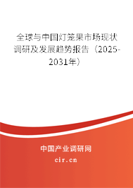 全球與中國燈籠果市場現(xiàn)狀調(diào)研及發(fā)展趨勢報告（2025-2031年）
