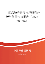 中國房地產(chǎn)開發(fā)市場研究分析與前景趨勢報(bào)告（2025-2031年）