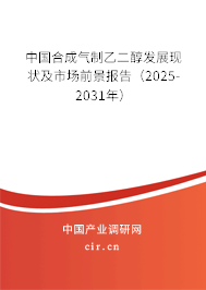 中國合成氣制乙二醇發(fā)展現(xiàn)狀及市場前景報告（2025-2031年）