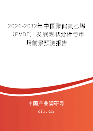 2026-2032年中國(guó)聚偏氟乙烯（PVDF）發(fā)展現(xiàn)狀分析與市場(chǎng)前景預(yù)測(cè)報(bào)告