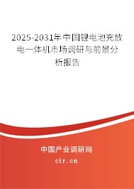 2025-2031年中國鋰電池充放電一體機市場調研與前景分析報告