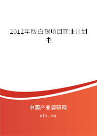 2012年版白銀項目商業(yè)計劃書 2012年版白銀項目商業(yè)計劃書
