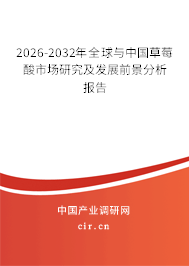2026-2032年全球與中國草莓酸市場研究及發(fā)展前景分析報告