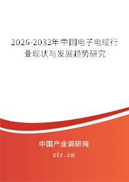 2026-2032年中國(guó)電子電纜行業(yè)現(xiàn)狀與發(fā)展趨勢(shì)研究