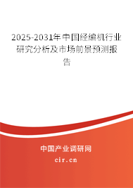 2025-2031年中國經(jīng)編機行業(yè)研究分析及市場前景預(yù)測報告