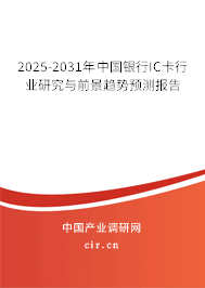 2025-2031年中國銀行IC卡行業(yè)研究與前景趨勢預(yù)測報(bào)告