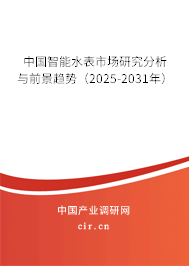 中國智能水表市場研究分析與前景趨勢(2025-2031年) 中國智能水表市場研究分析與前景趨勢(2025-2031年)