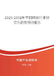 2025-2031年中國精胺行業(yè)研究與趨勢預測報告