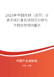 2025年中國控制(調(diào)節(jié))儀表系統(tǒng)行業(yè)現(xiàn)狀研究分析與市場前景預測報告 2025年中國控制(調(diào)節(jié))儀表系統(tǒng)行業(yè)現(xiàn)狀研究分析與市場前景預測報告
