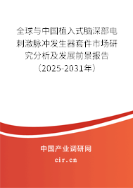 全球與中國植入式腦深部電刺激脈沖發(fā)生器套件市場研究分析及發(fā)展前景報(bào)告(2025-2031年) 全球與中國植入式腦深部電刺激脈沖發(fā)生器套件市場研究分析及發(fā)展前景報(bào)告(2025-2031年)