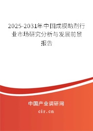 2025-2031年中國成膜助劑行業(yè)市場研究分析與發(fā)展前景報(bào)告 2025-2031年中國成膜助劑行業(yè)市場研究分析與發(fā)展前景報(bào)告