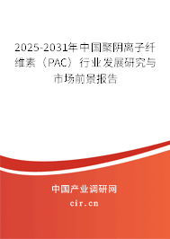 2025-2031年中國(guó)聚陰離子纖維素（PAC）行業(yè)發(fā)展研究與市場(chǎng)前景報(bào)告