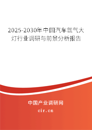 2025-2030年中國汽車氙氣大燈行業(yè)調(diào)研與前景分析報(bào)告