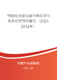 中國電測量儀器市場現(xiàn)狀與發(fā)展前景預(yù)測報告（2025-2031年）