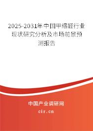 2025-2031年中國(guó)甲縮醛行業(yè)現(xiàn)狀研究分析及市場(chǎng)前景預(yù)測(cè)報(bào)告