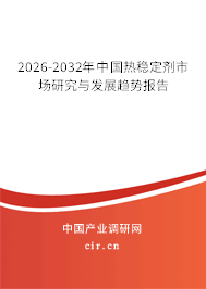 2026-2032年中國(guó)熱穩(wěn)定劑市場(chǎng)研究與發(fā)展趨勢(shì)報(bào)告