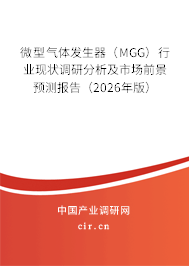 微型氣體發(fā)生器（MGG）行業(yè)現(xiàn)狀調(diào)研分析及市場前景預測報告（2026年版）