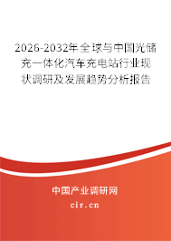 2026-2032年全球與中國光儲充一體化汽車充電站行業(yè)現(xiàn)狀調(diào)研及發(fā)展趨勢分析報告