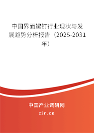 中國界面螺釘行業(yè)現(xiàn)狀與發(fā)展趨勢分析報告（2025-2031年）