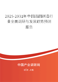 2025-2031年中國晶圓制造行業(yè)全面調(diào)研與發(fā)展趨勢(shì)預(yù)測(cè)報(bào)告