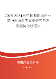 2025-2031年中國新能源產(chǎn)業(yè)基地市場深度調(diào)查研究與發(fā)展趨勢分析報告