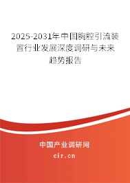 2025-2031年中國胸腔引流裝置行業(yè)發(fā)展深度調(diào)研與未來趨勢報(bào)告
